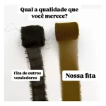 Fita Cinza Claro Chiffon Rústica Artesanal Para Convite