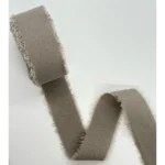 Fita Cinza Claro Chiffon Rústica Artesanal Para Convite