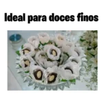 20 Forminha De Doces Finos Mesa Casamento Botão De Rosa Flor