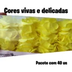 Forminhas De Doces Flor De Seda Casamento Aniversário 40 Un Cor Amarelo