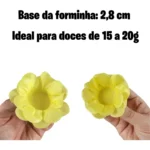 Forminhas De Doces Flor De Seda Casamento Aniversário 40 Un Cor Amarelo