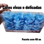 Forminhas De Doces Flor De Seda Casamento Aniversário 40 Un Cor Azul Bebê