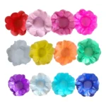 Forminhas De Doces Flor De Seda Casamento Aniversário 40 Un Cor Branco