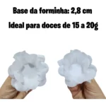 Forminhas De Doces Flor De Seda Casamento Aniversário 40 Un Cor Branco