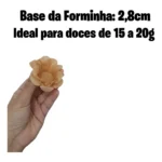 Forminhas De Doces Flor De Seda Casamento Aniversário 40 Un Cor Kraft