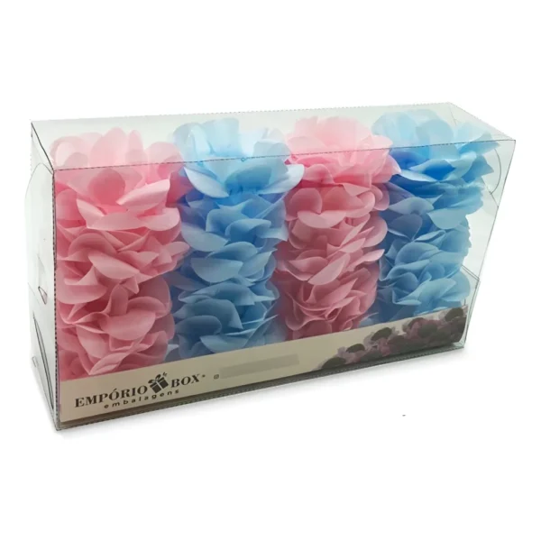 Forminhas De Doces Flor De Seda Casamento Aniversário 40 Un Cor Revelação