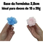 Forminhas De Doces Flor De Seda Casamento Aniversário 40 Un Cor Revelação