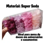 Forminhas De Doces Flor De Seda Casamento Aniversário 40 Un Cor Rosa/marsala