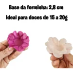 Forminhas De Doces Flor De Seda Casamento Aniversário 40 Un Cor Rosa/marsala