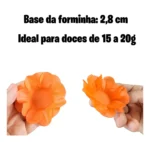 Forminhas De Doces Flor De Seda Casamento Aniversário 40 Un Cor Laranja