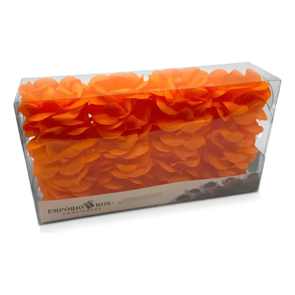 Forminhas De Doces Flor De Seda Casamento Aniversário 40 Un Cor Laranja