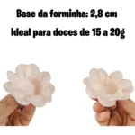 Forminhas De Doces Flor De Seda Casamento Aniversário 40 Un Cor Rosa Bebê