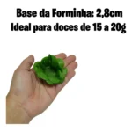 Forminhas De Doces Flor De Seda Casamento Aniversário 40 Un Cor Verde Pistache