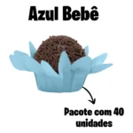 40 Forminha De Papel Flor Doces Finos Casamento Várias Cores