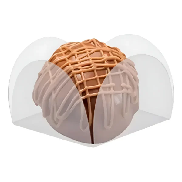 100 Forminhas Doces 4 Pétalas Acetato Transparente Casamento