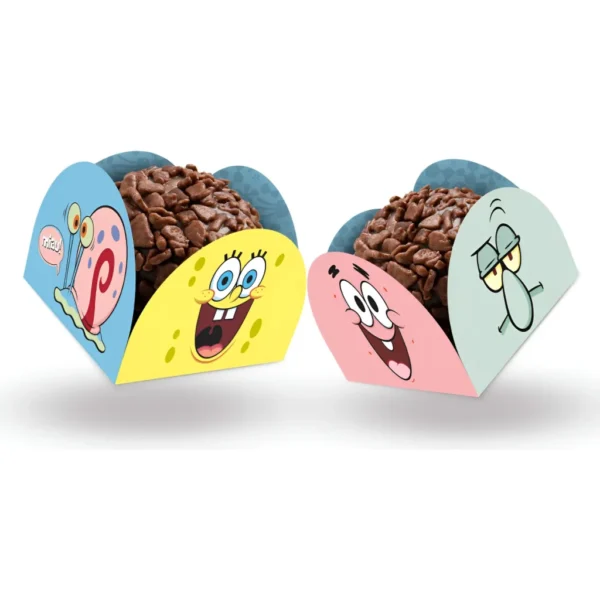 50 Forminhas Para Doces Bob Esponja Decoração Festa