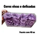 Forminhas De Doces Flor De Seda Casamento Aniversário 40 Un Cor Lilás