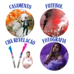 Fumaça Colorida Futebol Aniversário Carnaval Eventos 9 Cores