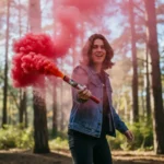 Fumaça Colorida Bastão 20mm Várias Cores Fotografia Futebol Cor Vermelha