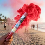 Fumaça Colorida Bastão 20mm Várias Cores Fotografia Futebol Cor Vermelha