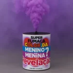 Fumaça Latão 75mm Chá Revelação Azul Rosa Verde Lilás Festas