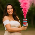 Fumaça Latão 75mm Chá Revelação Azul Rosa Verde Lilás Festas