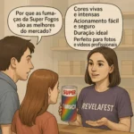 Fumaça Latão 75mm Chá Revelação Azul Rosa Verde Lilás Festas