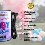 Fumaça Colorida Lata Grande Revelação Acionamento Eletrico