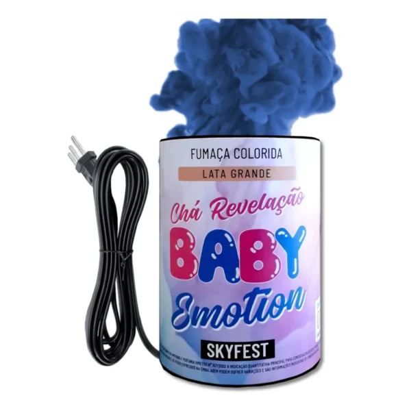 Fumaça Colorida Lata Grande Revelação Acionamento Eletrico