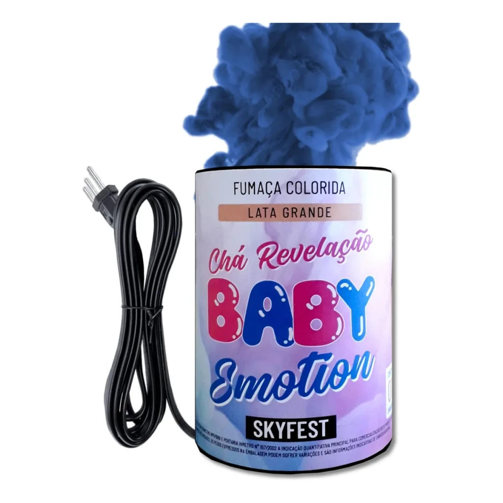 Fumaça Colorida Lata Grande Revelação Acionamento Eletrico Fumaça Colorida Lata Grande Revelação Acionamento Eletrico