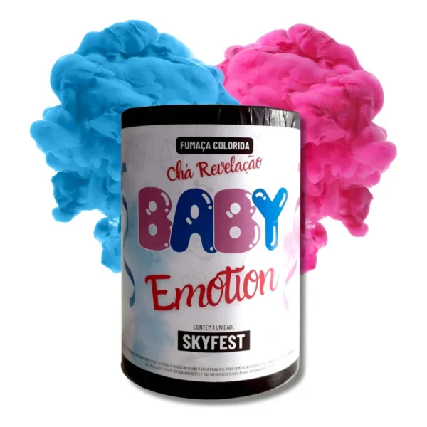Fumaça Colorida Chá Revelação Lata Azul Rosa Menino Menina