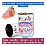 Fumaça De Chá Revelação Bebe Lata 75mm Azul Verde Lilás Rosa