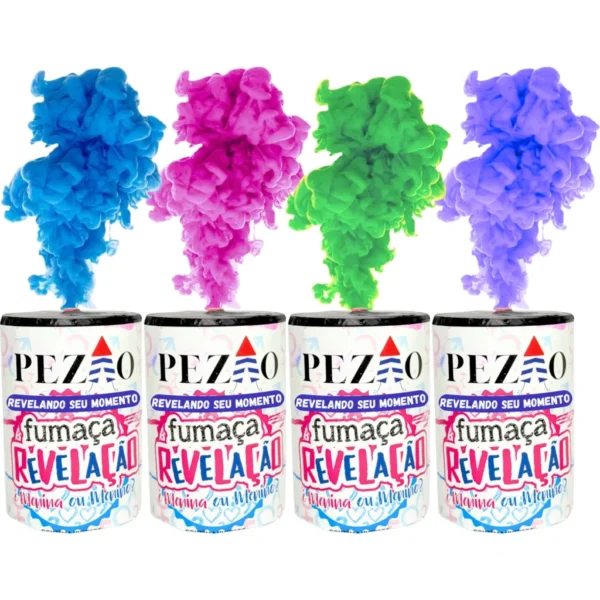 Fumaça De Chá Revelação Bebe Lata 75mm Azul Verde Lilás Rosa