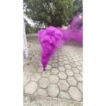 Fumaça Revelação Super Fogos Lata 75mm Chao Azul / Rosa