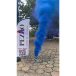 Fumaça Revelação Super Fogos Lata 75mm Chao Azul / Rosa