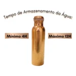 Garrafa De Água Cobre Puro Ayurveda 900ml Vários Modelos