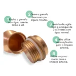 Garrafa De Água Cobre Puro Ayurveda 900ml Vários Modelos