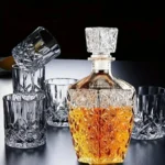 Garrafa Whisky Vidro Transparente Cristal Licoreira Bebida