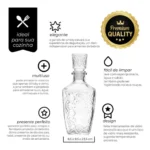 Garrafa Whisky Vidro Transparente Cristal Licoreira Bebida
