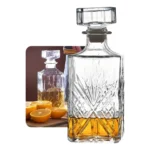 Garrafa Whisky Licoreira Lyor Dublin Vidro Cristal 900ml Cor Branco