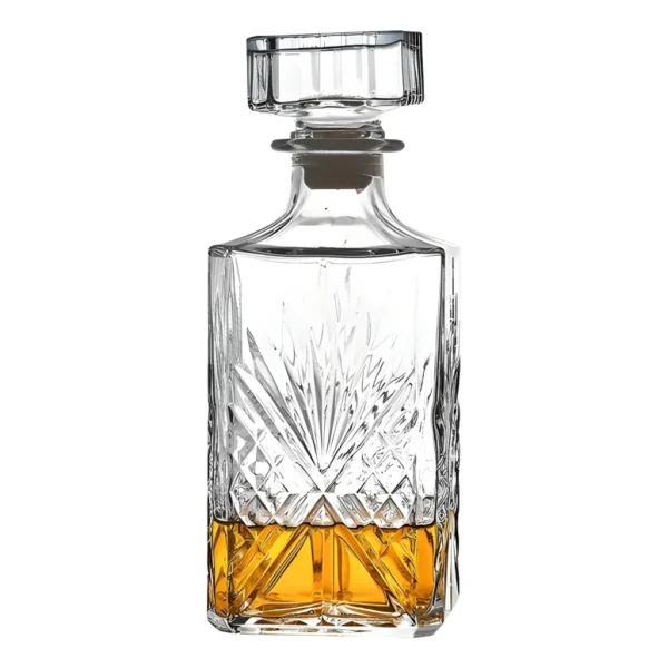 Garrafa Whisky Licoreira Lyor Dublin Vidro Cristal 900ml Cor Branco