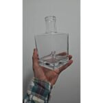 Garrafa De Vidro Cube 500ml Luxo Cachaça Whisky Azeite Licor