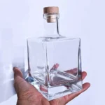 Garrafa De Vidro Cube 500ml Luxo Cachaça Whisky Azeite Licor