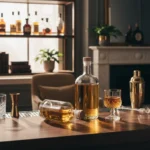 Garrafa Vidro 750ml Luxo Whisky Bar Decoração Licor Drink