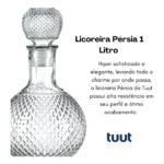 Garrafa Licoreira/whisky De Vidro Pérsia 1 Litro - Vitrizi