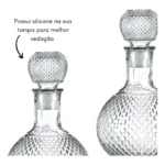 Garrafa Licoreira/whisky De Vidro Pérsia 1 Litro - Vitrizi