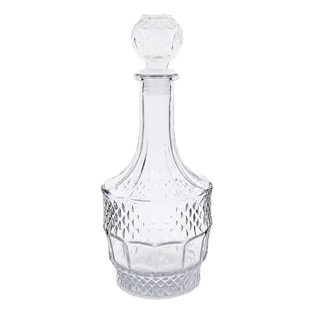 Garrafa Licoreira Wisky Agua Vidro Lapidado 1000litro Cor Transparente 01 Garrafa Licoreira Wisky Agua Vidro Lapidado 1000litro Cor Transparente 01