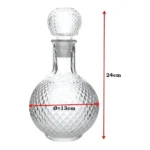 Garrafa Licoreira Vidro Redonda Tampa Bebida Whisky 1 Litro