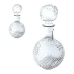 Garrafa Licoreira Vidro Redonda Tampa Bebida Whisky 1 Litro