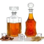 Garrafa Para Whisky E Bebidas Finas Licor Licoreira Luxo 1l Cor Vidro Redondo